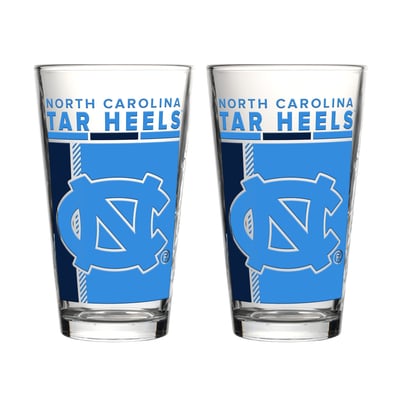 North Carolina Tar Heels Logo Brands Two-Piece 16oz. Pint Glass Set