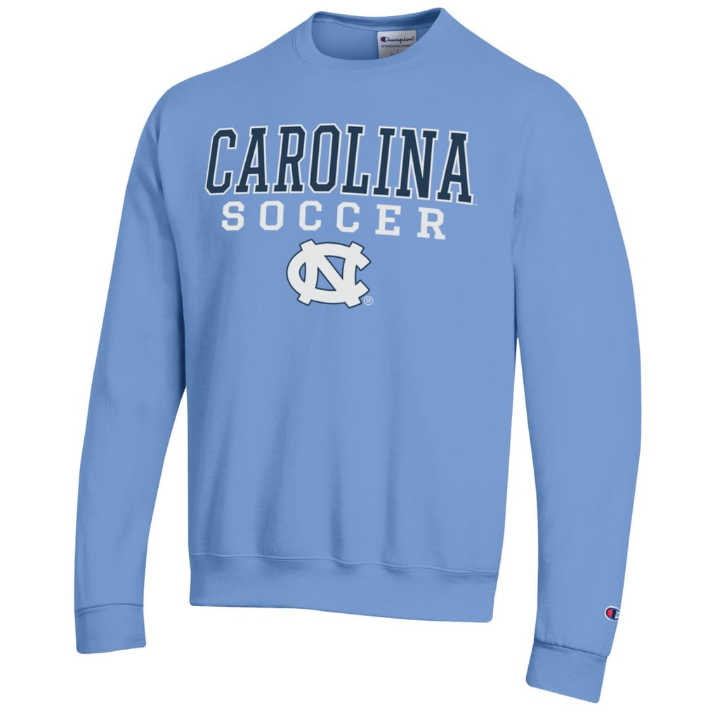 North Carolina Tar Heels Champion Soccer Stack Logo Powerblend Pullover Sweatshirt - Carolina Blue