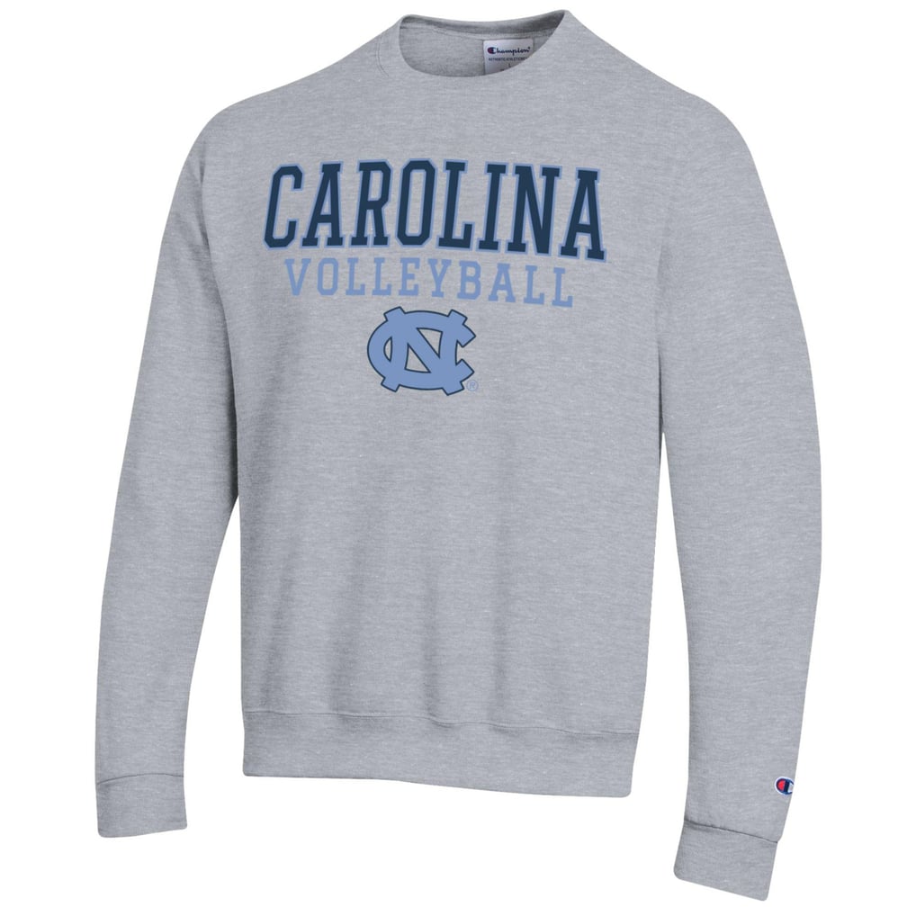 North Carolina Tar Heels Champion Stack Logo Volleyball Powerblend Pullover Sweatshirt - Heather Gray