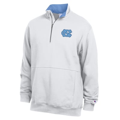  North Carolina Tar Heels Champion Fleece Quarter-Zip Pullover - White