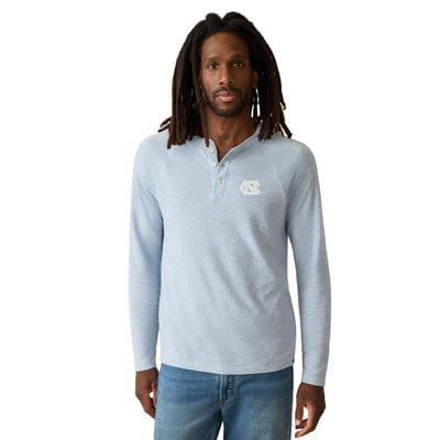 North Carolina Tar Heels FAHERTY Cloud Henley Long Sleeve T-Shirt - Carolina Blue