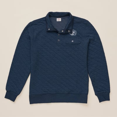 North Carolina Tar Heels FAHERTY Epic Quilted Fleece Quarter-Snap Pullover - Navy