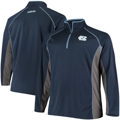 North Carolina Tar Heels Fanatics Big & Tall Quarter-Zip Raglan Jacket - Navy