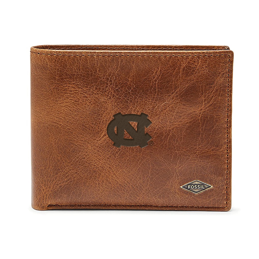 North Carolina Tar Heels Fossil Ryan RFID Passcase - Brown