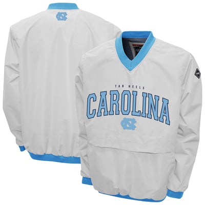 North Carolina Tar Heels Franchise Club Windshell V-Neck Jacket - White