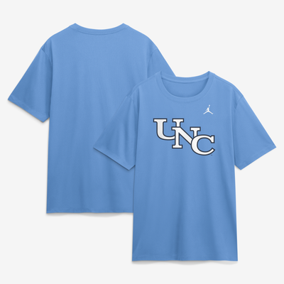  North Carolina Tar Heels Jordan Brand Stair Step Logo Legend Dri-FIT T-Shirt - Carolina Blue