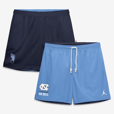  North Carolina Tar Heels Jordan Brand Courtside Reversible Dri-FIT Shorts - Carolina Blue/Navy