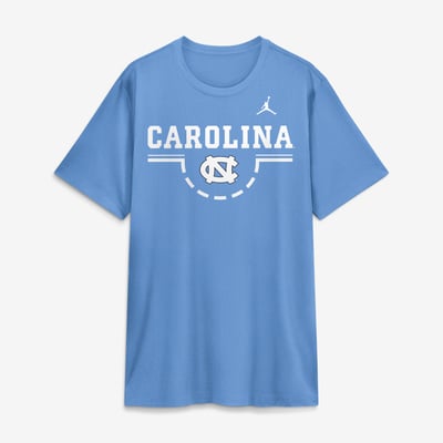  North Carolina Tar Heels Jordan Brand Courtside Legend T-Shirt - Light Blue