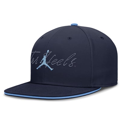 North Carolina Tar Heels Jordan Brand Dri-FIT Primetime Script Fitted Hat - Navy