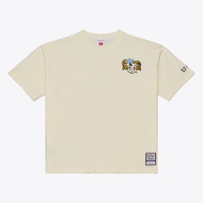  North Carolina Tar Heels Mitchell & Ness Oversized Heritage Hue T-Shirt - Cream