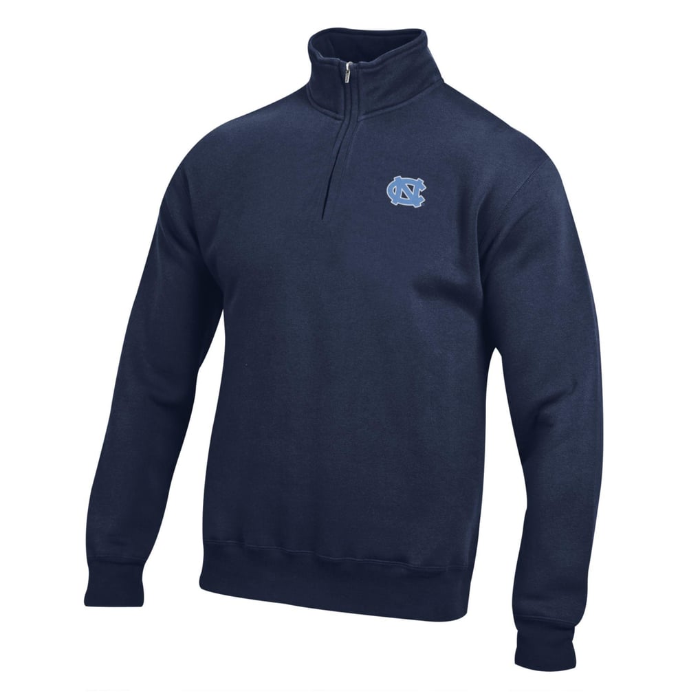 North Carolina Tar Heels Big Cotton Quarter-Zip Pullover Sweatshirt - Navy