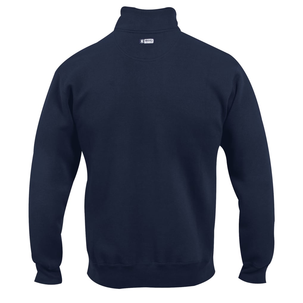 North Carolina Tar Heels Big Cotton Quarter-Zip Pullover Sweatshirt - Navy