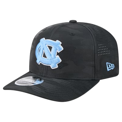 North Carolina Tar Heels New Era Perforated Camo 9SEVENTY Adjustable Hat - Black