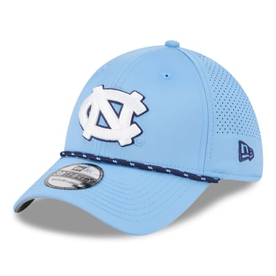  North Carolina Tar Heels New Era Performance Rope 39THIRTY Stretch Hat - Carolina Blue
