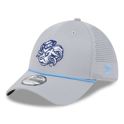 North Carolina Tar Heels New Era Vault Inline Performance Rope 39THIRTY Stretch Hat - Gray