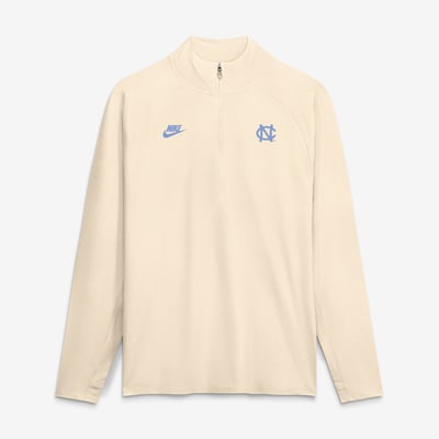  North Carolina Tar Heels Nike Stride Raglan Dri-FIT Half-Zip Pullover - Cream