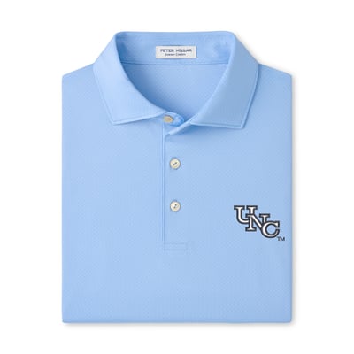  North Carolina Tar Heels Peter Millar Hugo Performance Jersey Polo - Carolina Blue