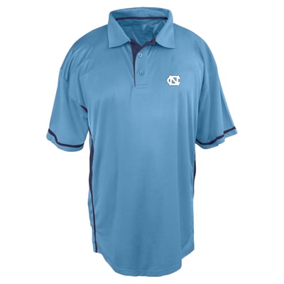North Carolina Tar Heels Profile Big & Tall Color Block Panel Polo Men's - Light Blue