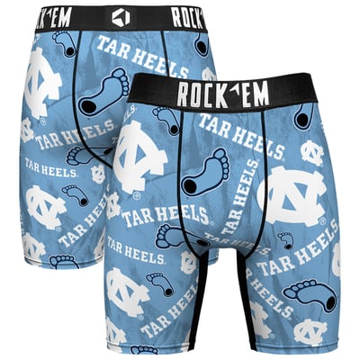  North Carolina Tar Heels Rock Em All Over Logo Boxer Briefs - Carolina Blue