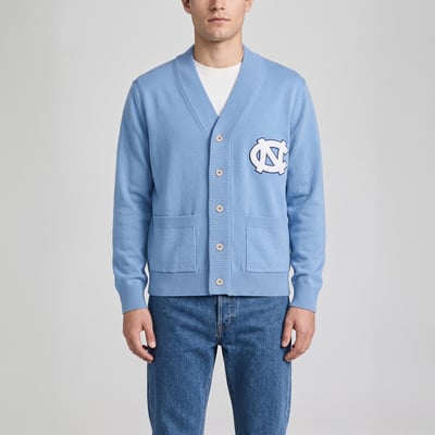  North Carolina Tar Heels Uscape Apparel Renew Full-Button Cardigan - Carolina Blue