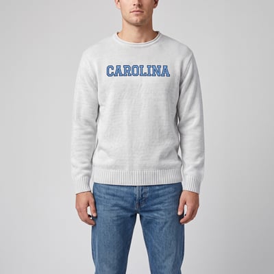  North Carolina Tar Heels Uscape Apparel Renew Coastal Knit Sweater - Gray