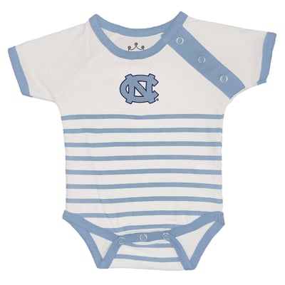 North Carolina Tar Heels Little King Newborn & Infant Shoulder Snap Bodysuit - Carolina Blue/White