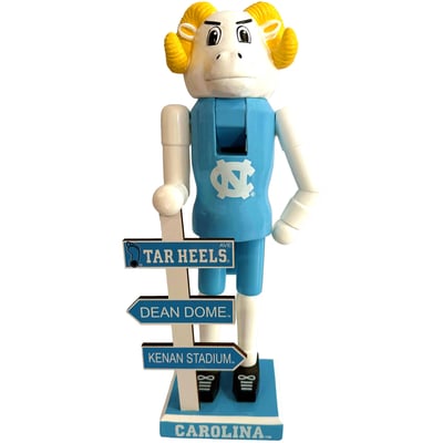 North Carolina Tar Heels 12" Mascot Nutcracker