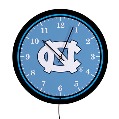 North Carolina Tar Heels 18" Lighted Round LED Wall Clock