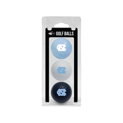 North Carolina Tar Heels 3-Pack Multi-Colored Team Golf Ball Set