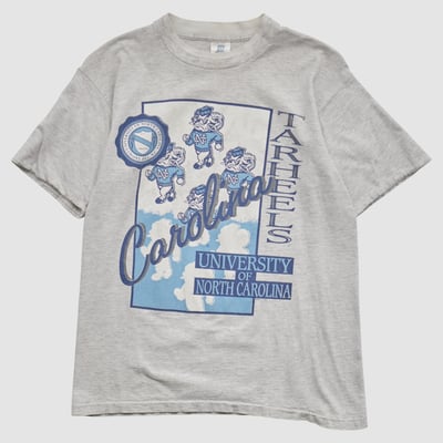 North Carolina Tar Heels Belton 90s T-shirt - Heather Gray - XS by Fanatics Real Vintage