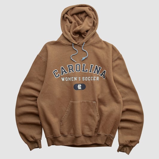 North Carolina Tar Heels Champion 2000s Hooded Pullover Sweatshirt - Clay - S by Fanatics Real Vintage