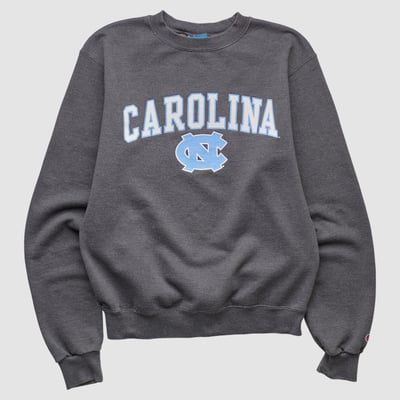 North Carolina Tar Heels Champion 2010s Pullover Sweatshirt - Dark Heather Gray - XS by Fanatics Real Vintage