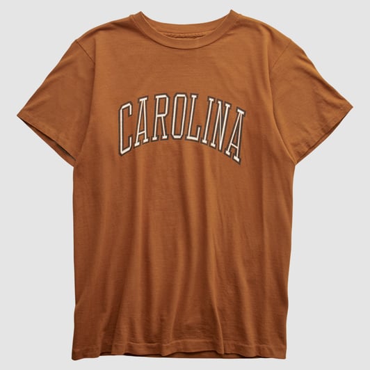 North Carolina Tar Heels Cotton Exchange 90s T-shirt - Clay - XS by Fanatics Real Vintage