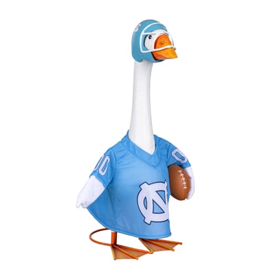 North Carolina Tar Heels Gameday Porch Goose Statue & Team Uniform Set