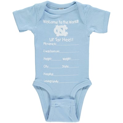 North Carolina Tar Heels Newborn Welcome to the World Creeper - Carolina Blue