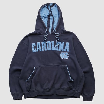 North Carolina Tar Heels Team Edition Apparel 2000s Hooded Pullover Sweatshirt - Navy - L by Fanatics Real Vintage