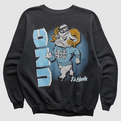 North Carolina Tar Heels TNT 90s Pullover Sweatshirt - Black - L by Fanatics Real Vintage