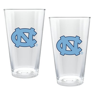 North Carolina Tar Heels Two-Piece 16oz. Double Play Pint Glass Set