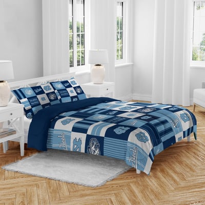 North Carolina Tar Heels Pegasus Patchwork Plaid Three-Piece Full/Queen Bed in a Bag Set