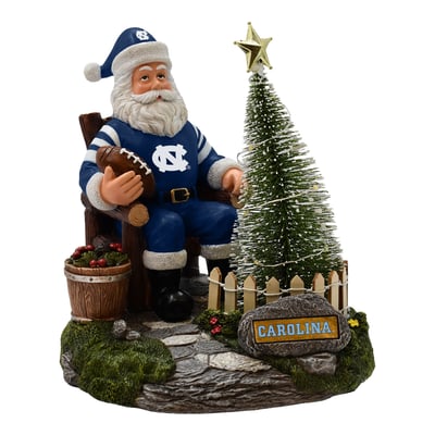 North Carolina Tar Heels The Memory Company Santa Figurine with LED Tree