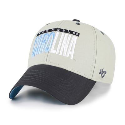 North Carolina Tar Heels '47 Unisex Half Block Text MVP Adjustable Hat - Gray/Black