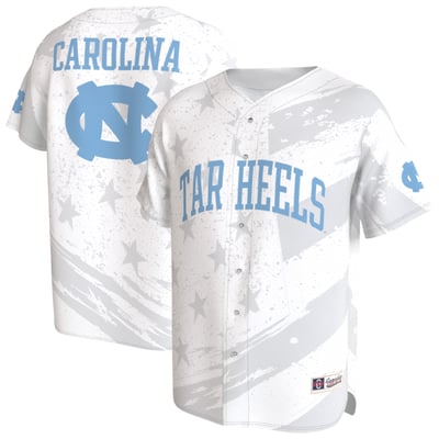 North Carolina Tar Heels GameDay Greats Unisex Lightweight Collegiate Baseball Americana Fashion Jersey - White