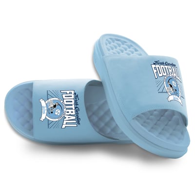 North Carolina Tar Heels ISlide Unisex Football Kickoff Motive Slide Sandals - Carolina Blue