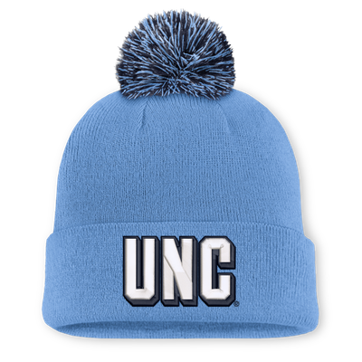 North Carolina Tar Heels Nike Unisex Letter Mascot Knit Hat with Pom - Carolina Blue