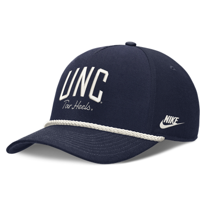 North Carolina Tar Heels Nike Unisex Letter Rope Rise Adjustable Hat - Navy