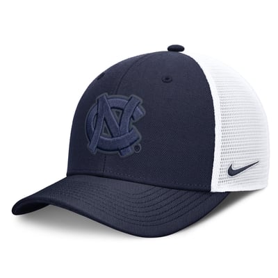  North Carolina Tar Heels Nike Unisex Tonal Dri-FIT Rise Trucker Adjustable Hat - Navy