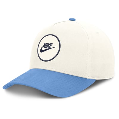 North Carolina Tar Heels Nike Unisex Rise Side Logo A-Frame Adjustable Hat - White/Carolina Blue