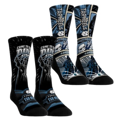  North Carolina Tar Heels Rock Em Unisex Star Wars Empire Two-Pack Crew Socks Set - Blue