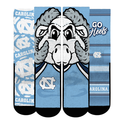  North Carolina Tar Heels Rock Em Unisex Fan Favorite Three-Pack Crew Sock Set - Light Blue