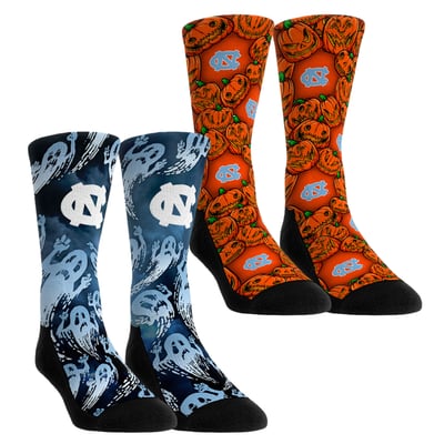 North Carolina Tar Heels Rock Em Socks Unisex Halloween Crew Socks 2-Pack Set
